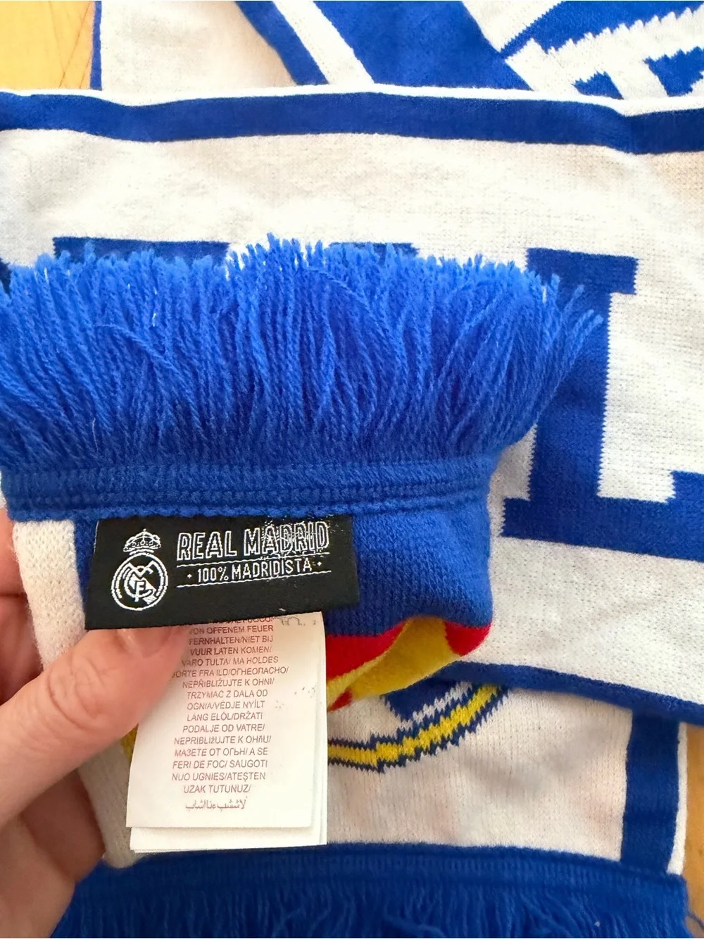Real Madrid Blue & White Crest Scarf